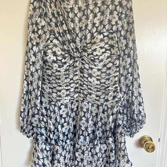 Zara Metallic Thread Ruffled Mini Dress - Picture 2 of 5